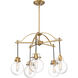 Sidwell 5 Light 26 inch Weathered Brass Chandelier Ceiling Light