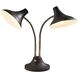 Ascot 22.5 inch 60 watt Black and Antique Brass Desk Lamp Portable Light