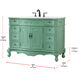 Danville 48 X 21 X 36 inch Vintage Mint Vanity Sink Set