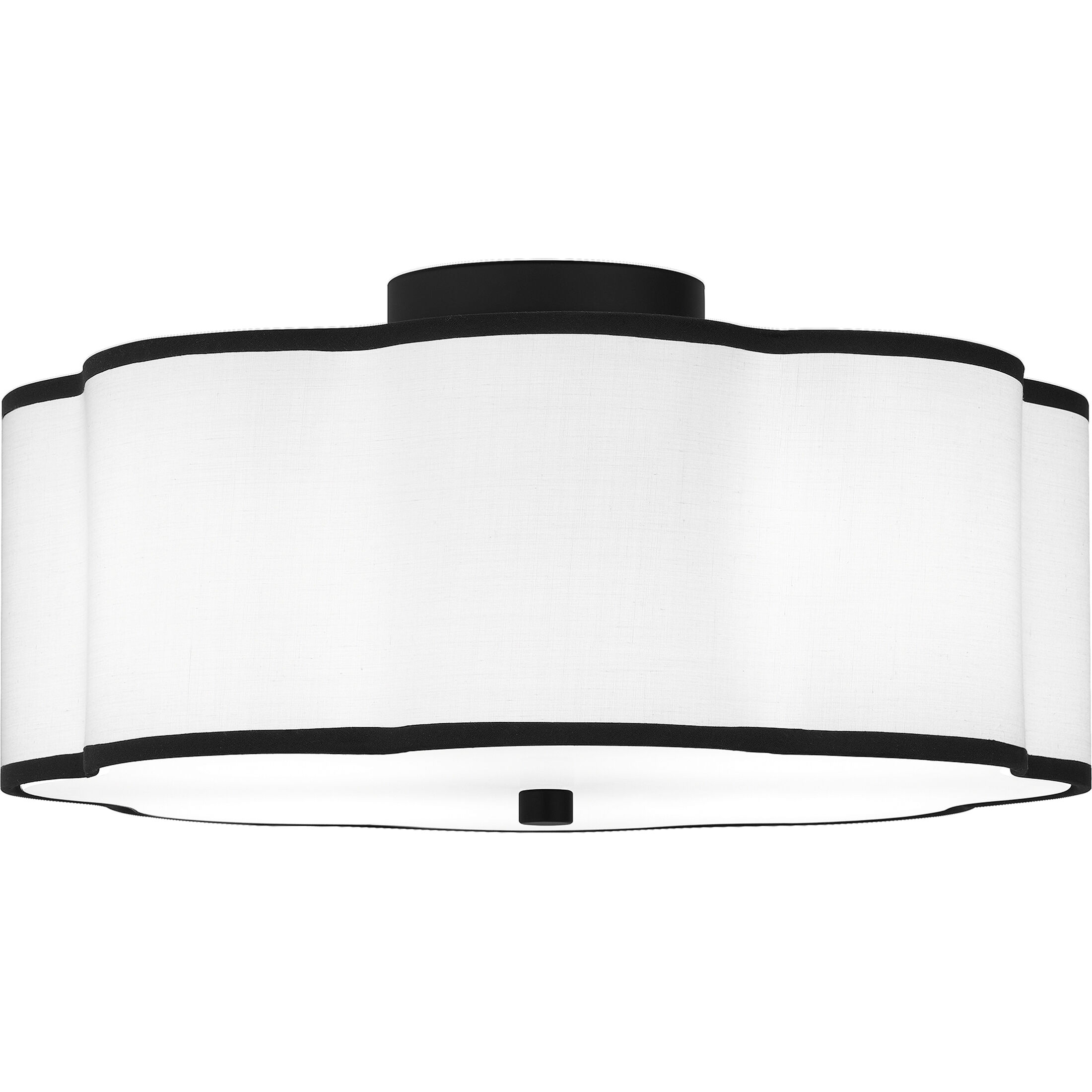 Mabry 4 Light 16 inch Matte Black Semi-Flush Mount Ceiling Light