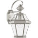 Georgetown 1 Light 15 inch Brushed Nickel Outdoor Wall Lantern