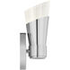 Fusion Collection - Lugano Family 1 Light 4.75 inch Polished Chrome and Ribbed Clear ADA Wall Sconce Wall Light, EVOLV