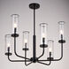Glencoe 6 Light 28 inch Matte Black Chandelier Ceiling Light
