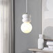 Candra LED 4.75 inch Off-White with Speckles and Antique Brushed Brass Pendant Ceiling Light