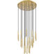 Forest LED 36 inch Modern Gold Chandelier Ceiling Light