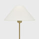 J. Randall Powers Hackney 23 inch 40 watt Hand-Rubbed Antique Brass Table Lamp Portable Light in Linen