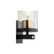 Empire 1 Light 5 inch Noir with Aged Brass Wall Mount Wall Light