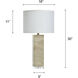 Augustus 30 inch 150 watt Travertine Beige Table Lamp Portable Light
