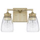 Newbury 2 Light 12.5 inch Winter Gold Vanity Light Wall Light