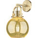 Newton Sphere Sconce Wall Light in Mercury Glass, Champagne Bronze