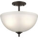 Jackson 2 Light 14 inch Oil Rubbed Bronze Semi Flush Mount Ceiling Light