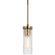 Weaver 1 Light 2.88 inch Aged Gold Brass Pendant Ceiling Light