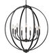 Colson 9 Light 31.25 inch Pewter Chandelier Ceiling Light in No Shade, Large