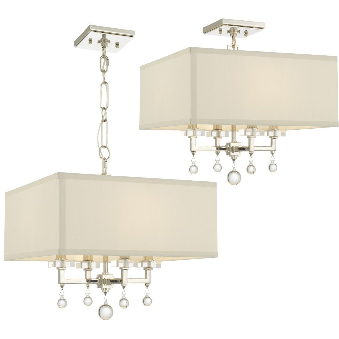 Paxton 4 Light 16 inch Polished Nickel Chandelier Ceiling Light
