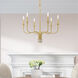 Lisbon 6 Light 26 inch Satin Brass Chandelier Ceiling Light