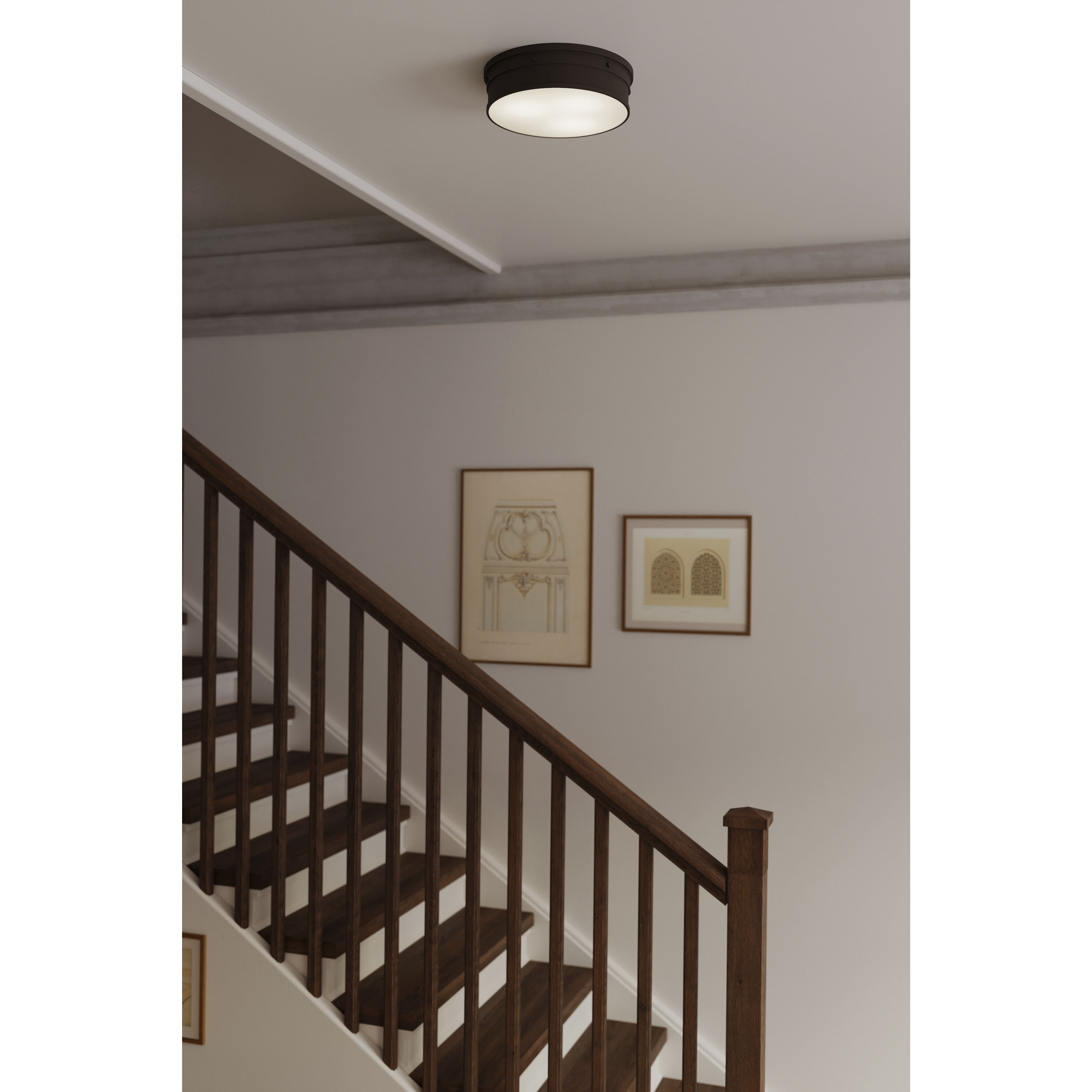 Marnex LED 13 inch Plated Dark Bronze Flush Mount Ceiling Light