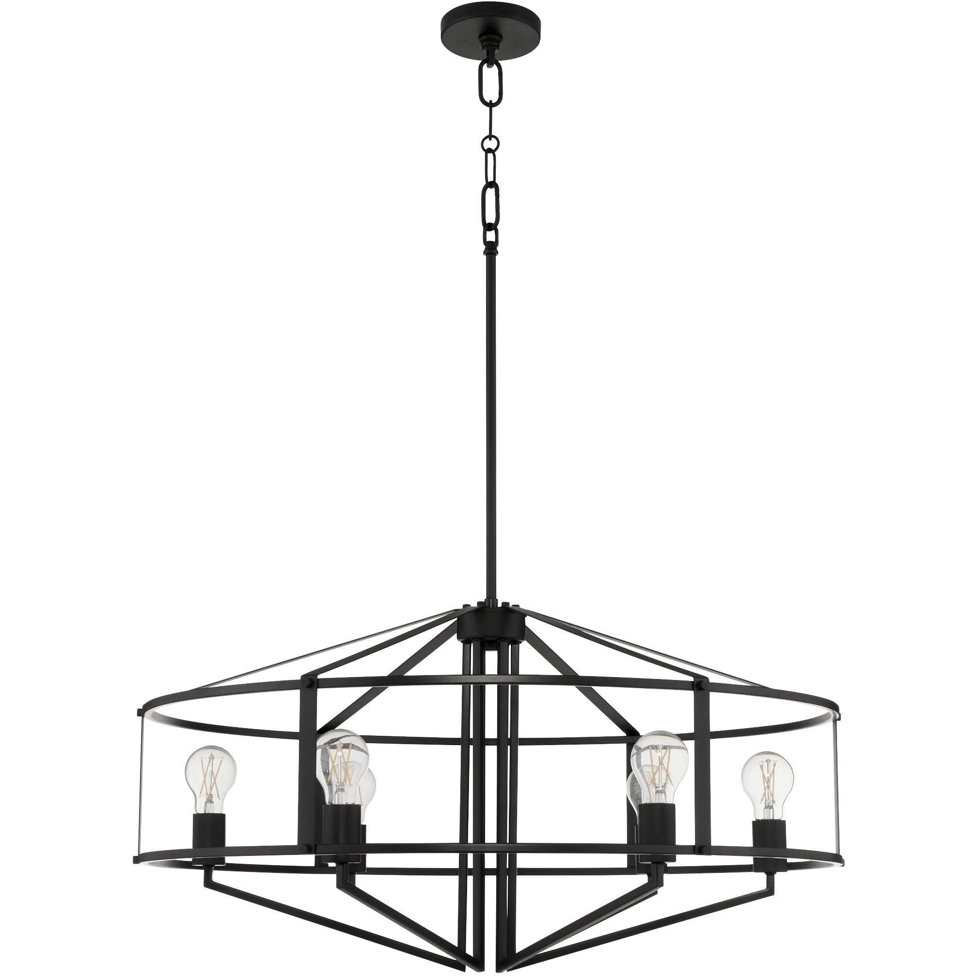 Tobin 6 Light 32 inch Matte Black Pendant Ceiling Light