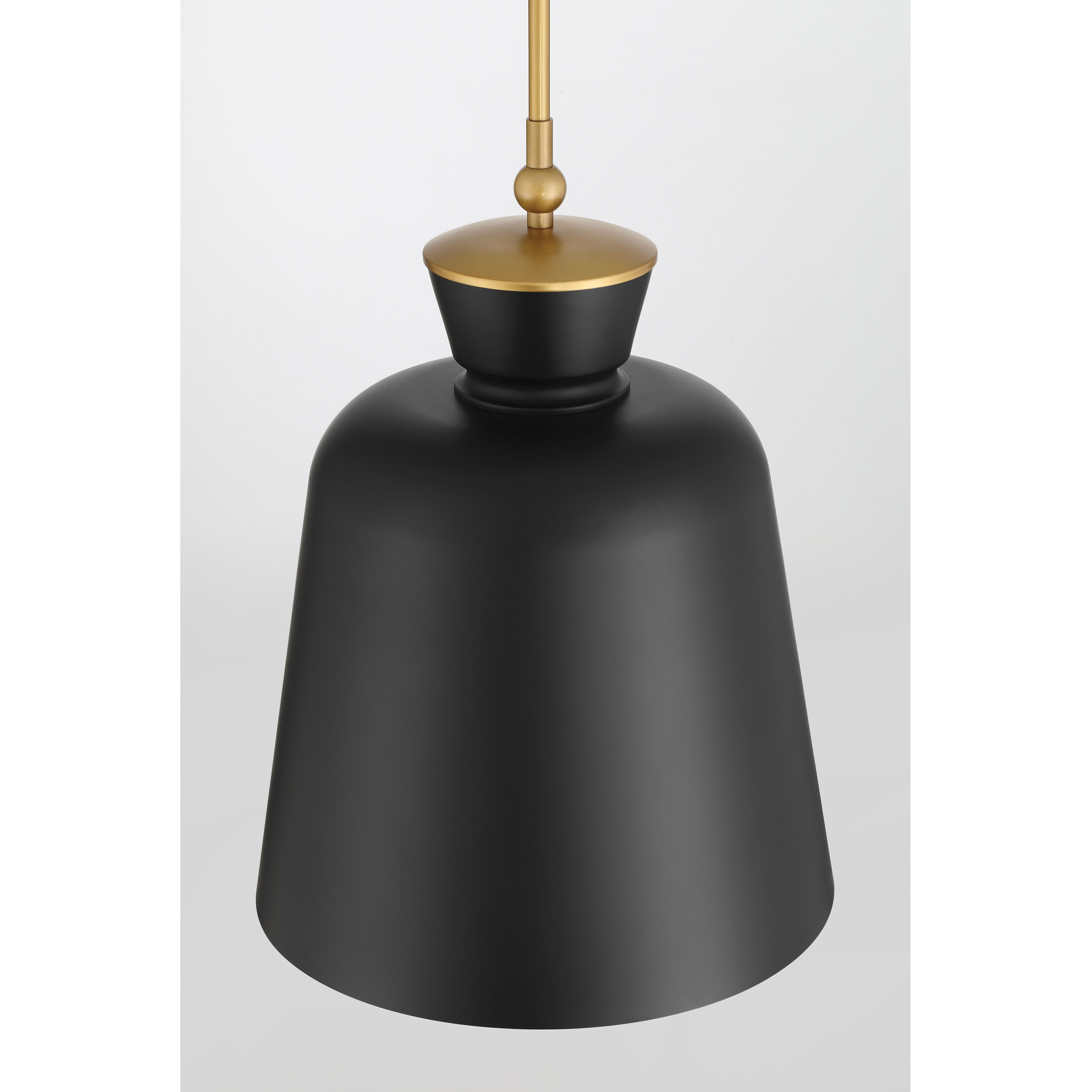 Holloway 1 Light 15 inch Legacy Brass and Dark Matte Black Pendant Ceiling Light