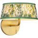 Alora Mood Scout 2 Light 8.13 inch Brushed Gold and Green Linen Wall/Vanity Light Wall Light