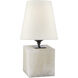 Thomas O'Brien Terri 12.5 inch 60 watt Alabaster Accent Lamp Portable Light in Linen