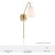 Valley Park 1 Light 6 inch Alturas Gold Pin Up Sconce Wall Light, Large