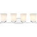 Darcy 4 Light 28 inch Chrome Vanity Wall Light