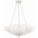 Doral 6 Light 24 inch Matte White Chandelier Ceiling Light