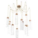 Ledgestone LED Novel Brass Swag Multi-Pendant Ceiling Light in 3000K LED