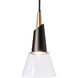 Kora 9.1 inch Oil Rubbed Bronze/Modern Brass Mini Pendant Ceiling Light