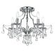 Cedar 5 Light 18.5 inch Polished Chrome Semi Flush Ceiling Light in Clear Swarovski Strass