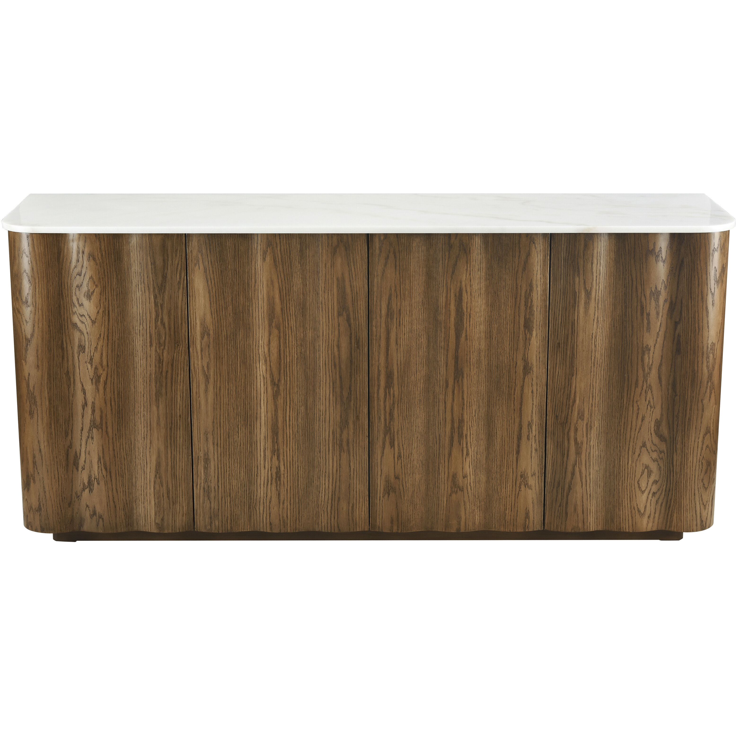 Woodside Medium Oak with White Credenza