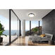 Kawan LED 20 inch Matte Black and Modern Gold Flush Mount Ceiling Light