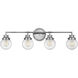Poppy 4 Light 33.25 inch Chrome Vanity Light Wall Light