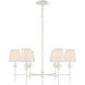 Broche 6 Light 32 inch Matte White Chandelier Ceiling Light
