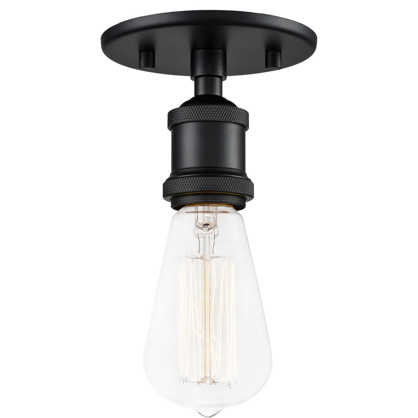 Bulstrode's Workshop 1 Light 4.75 inch Black Flush Mount Ceiling Light