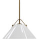 Bronwen 1 Light 19 inch Antique Brass Pendant Ceiling Light