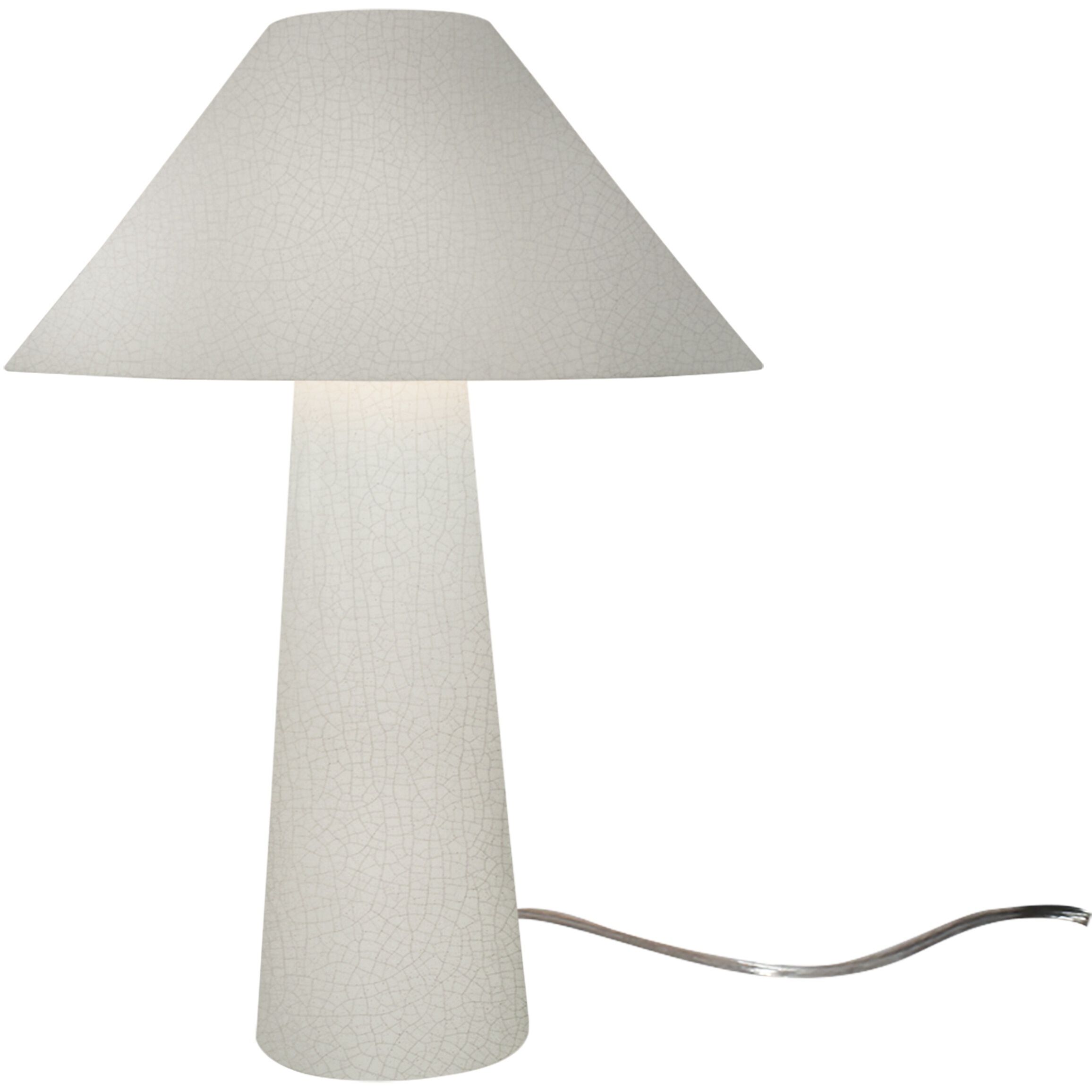 Portable 21.5 inch 60.00 watt White Crackle and Brushed Brass Portable Lamp Portable Light