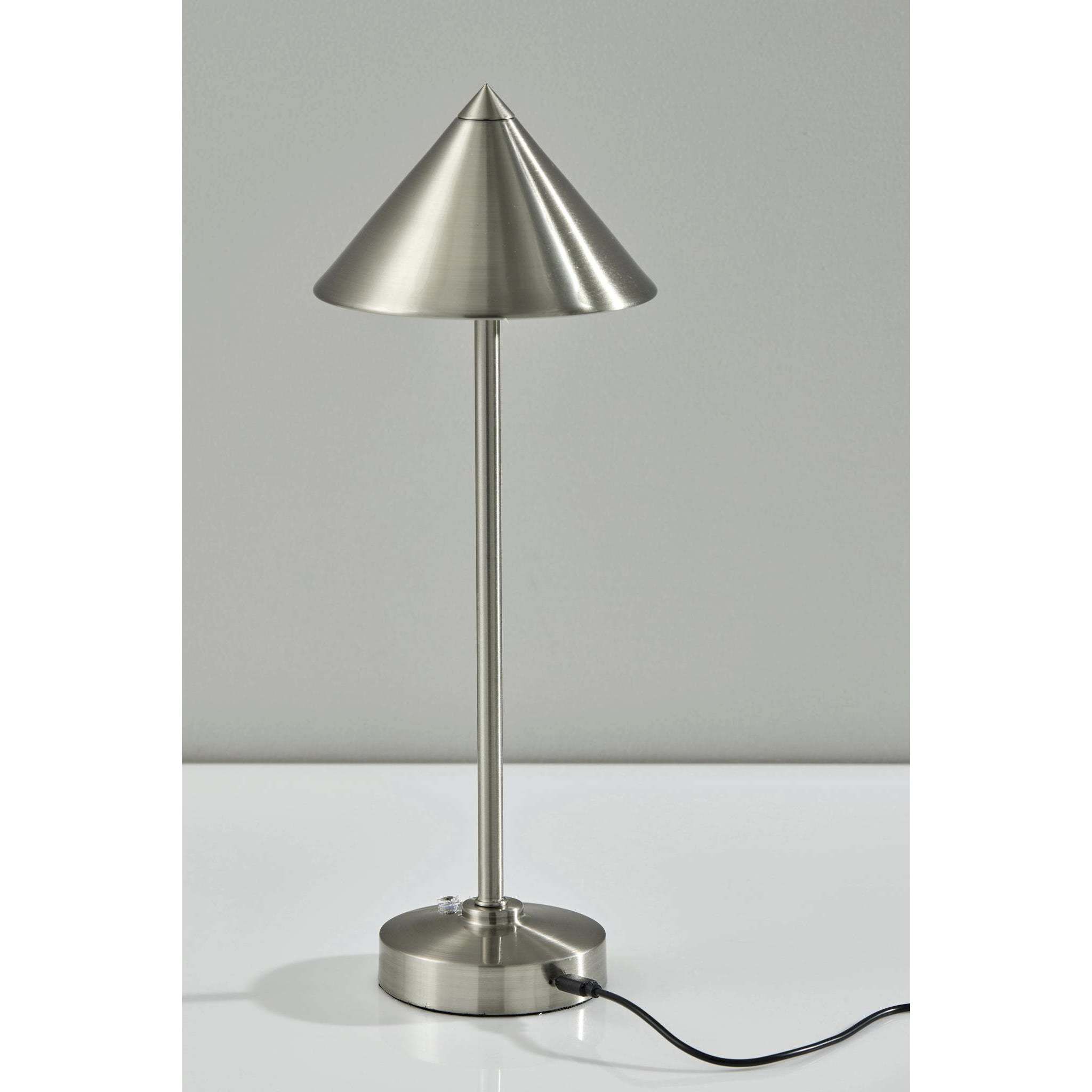 Ritchie 16 inch 2.00 watt Brushed Steel LED Cordless Table Lamp Portable Light
