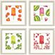 Fruity Popsicles Multi and White and Red and Orange Framed Art, Propac