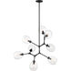 Nexpo 8 Light 24.63 inch Coal Chandelier Ceiling Light
