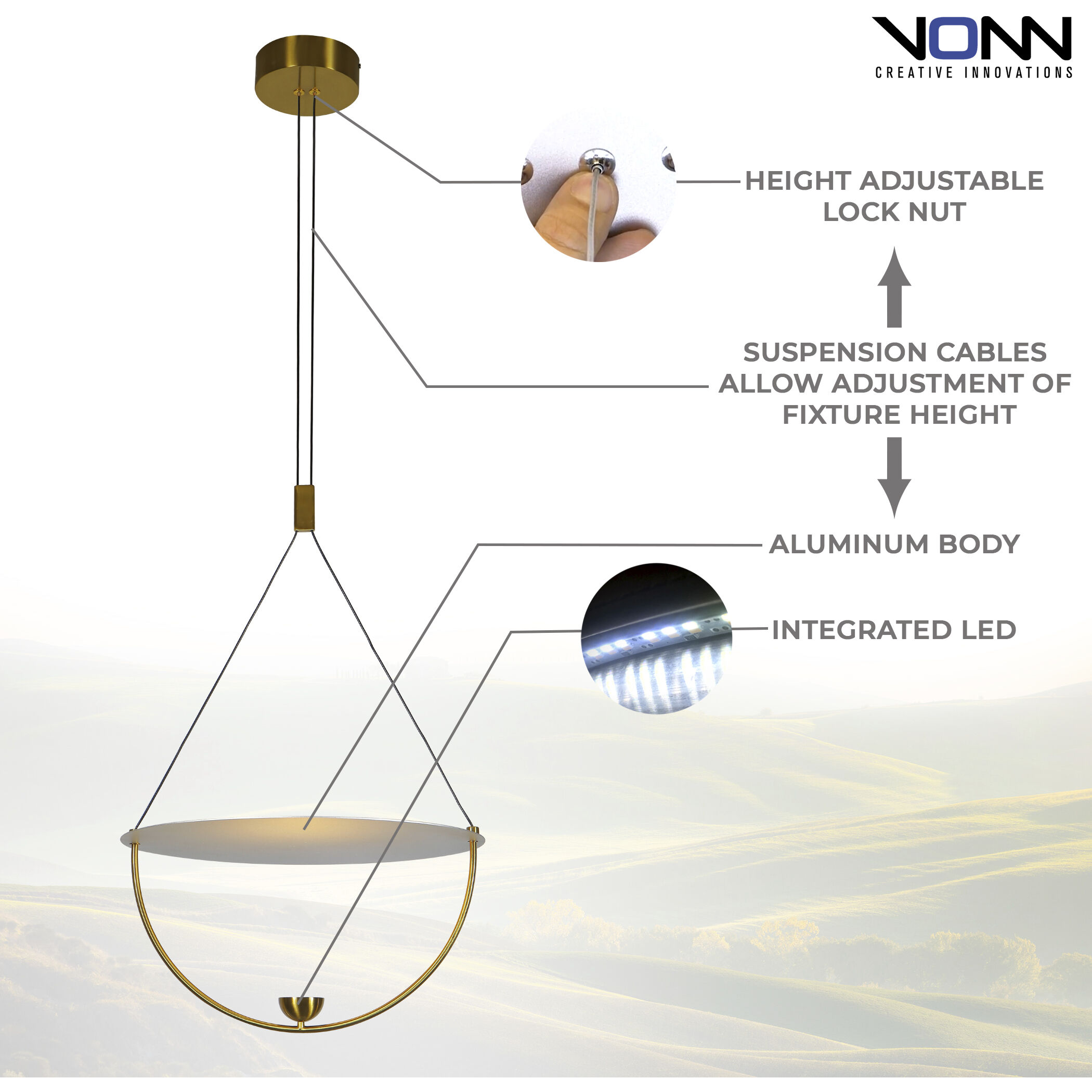 Artisan Collection/COMO Series 15.75 inch Antique Brass Pendant Ceiling Light