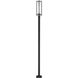 Aura 1 Light 118.5 inch Black Outdoor Post Mounted Fixture in G9