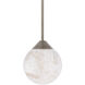 Beyond Quest LED 7.13 inch Brushed Nickel Pendant Ceiling Light, Beyond