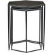 Polygon 21 X 19 inch Black Accent Table, Set of 2