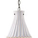 Jazz 1 Light 10 inch Satin Black/White Crackle Pendant Ceiling Light