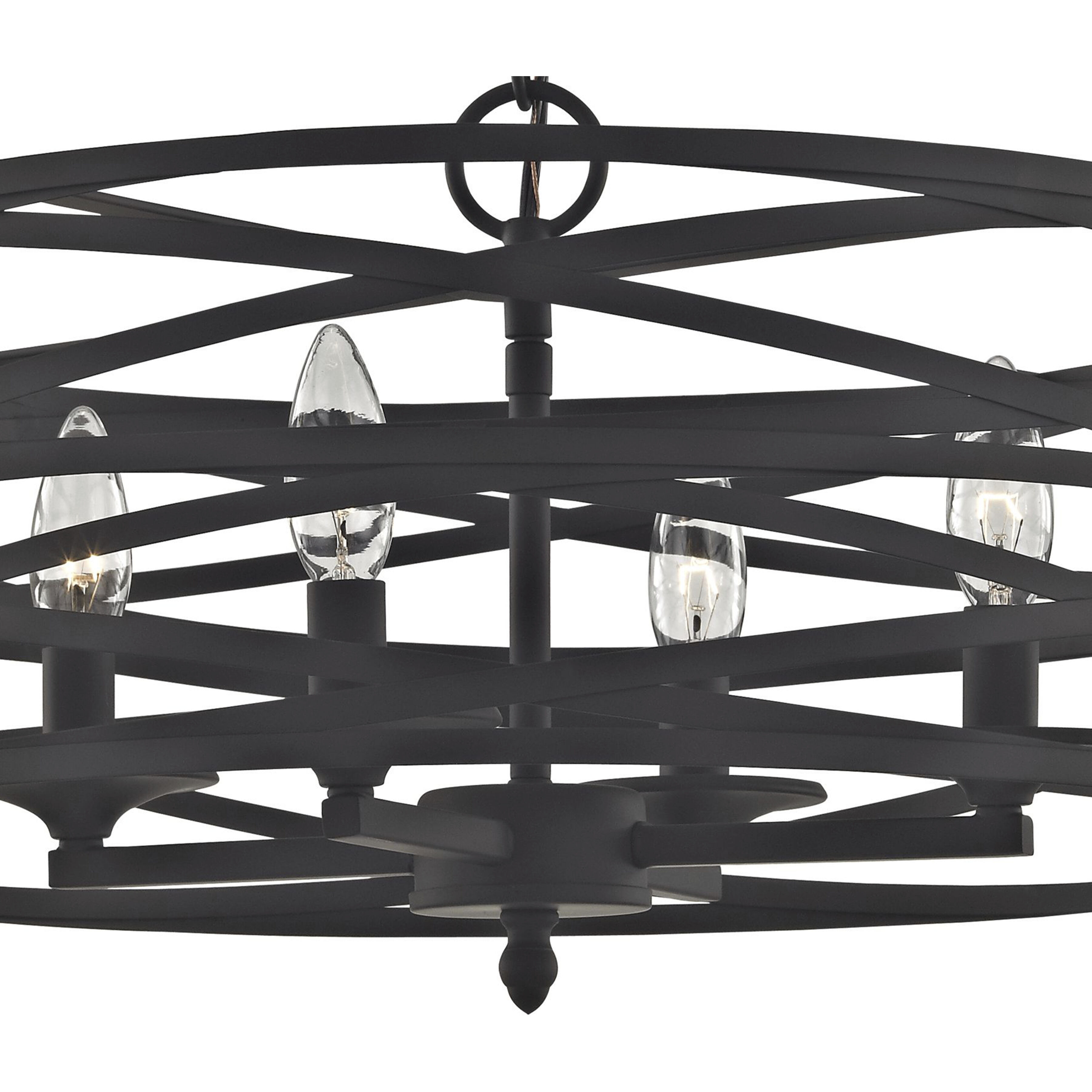 Vorticy 4 Light 20 inch Oil Rubbed Bronze Chandelier Ceiling Light