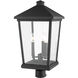 Beacon 3 Light 23.5 inch Black Outdoor Post Mount Fixture in 15