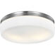 Bovina 2 Light 13.5 inch Satin Nickel Flush Mount Ceiling Light