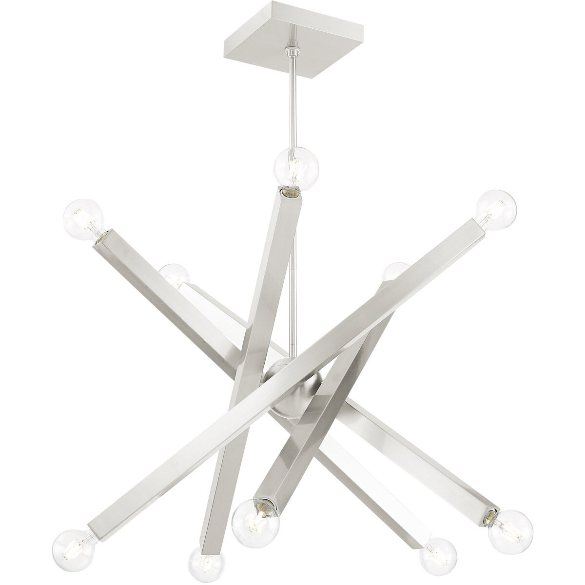 Solna 10 Light 34 inch Brushed Nickel Chandelier Ceiling Light