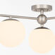 Jasper 3 Light 22 inch Satin Nickel Semi-Flush Mount Ceiling Light